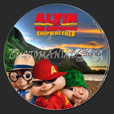 Alvin And The Chipmunks: Chipwrecked dvd label