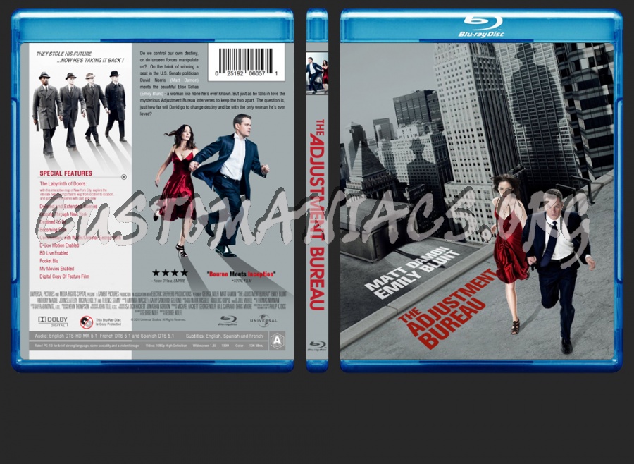 The Adjustment Bureau blu-ray cover