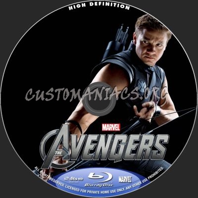 The Avengers blu-ray label