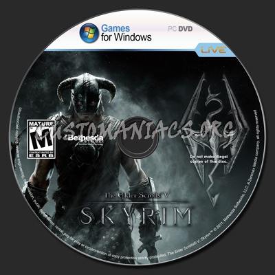 The Elder Scrolls V - Skyrim dvd label