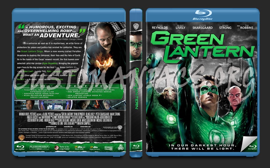 Green Lantern blu-ray cover