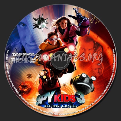 Spy Kids 3 dvd label