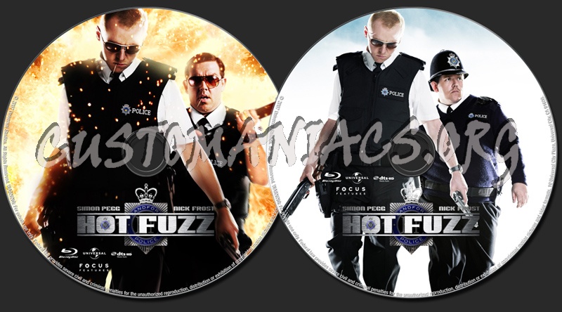 Hot Fuzz blu-ray label