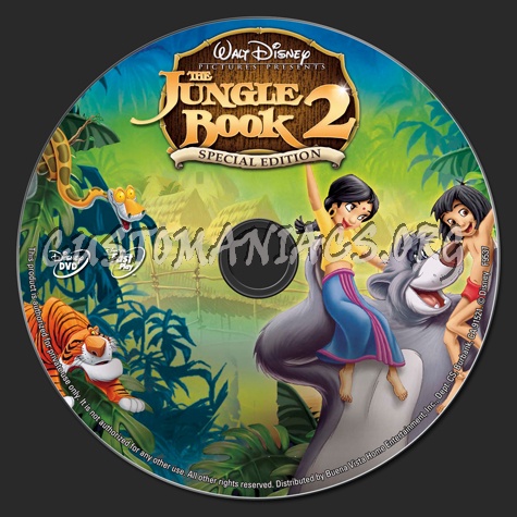 The Jungle Book 2 dvd label