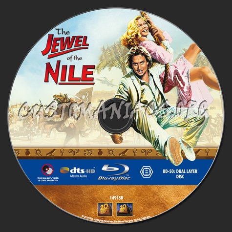 The Jewel of the Nile blu-ray label