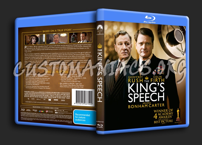 The King's Speech blu-ray cover