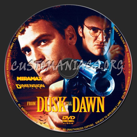 From Dusk Till Dawn dvd label