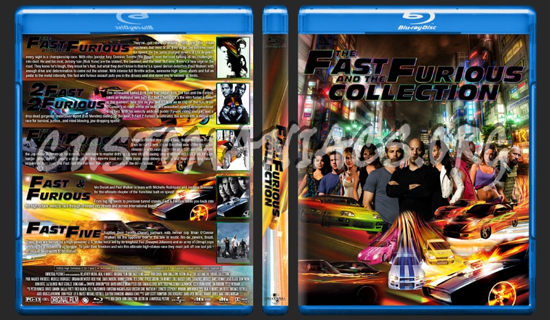 Fast and the Furious Collection blu-ray cover