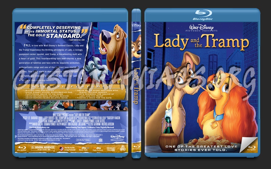 Lady and the Tramp blu-ray cover