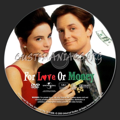 For Love Or Money dvd label