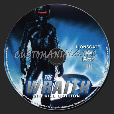 The Wraith dvd label