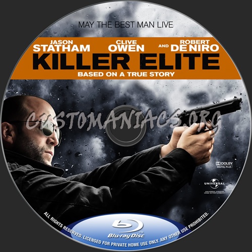 Killer Elite blu-ray label