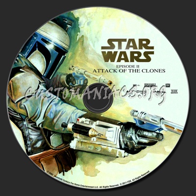 Star Wars Episode II blu-ray label