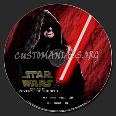 Star Wars Episode III blu-ray label
