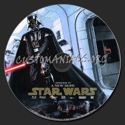 Star Wars Episode IV blu-ray label