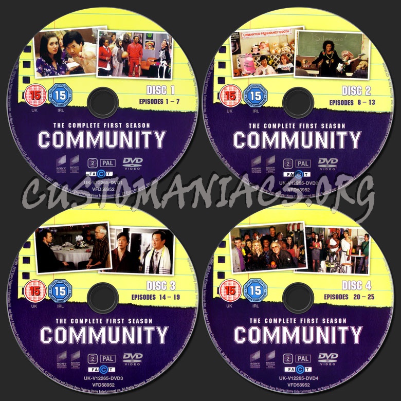 Community Season 1 dvd label