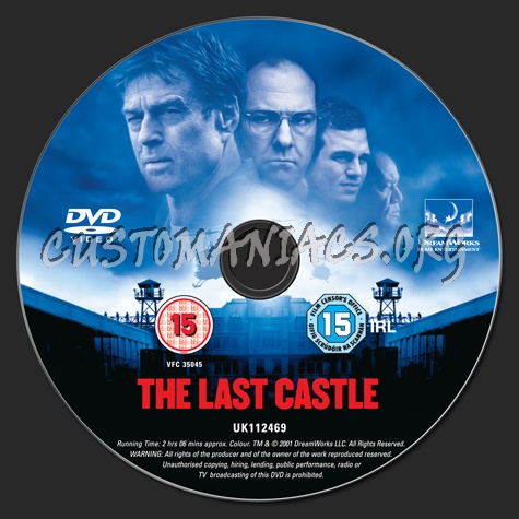 The Last Castle dvd label
