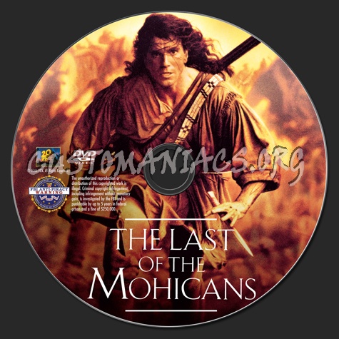 The Last of the Mohicans dvd label