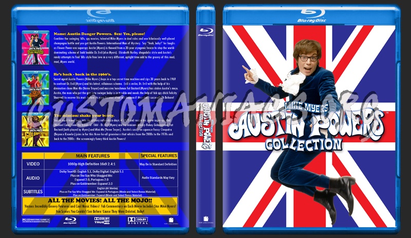 The Austin Powers Collection blu-ray cover