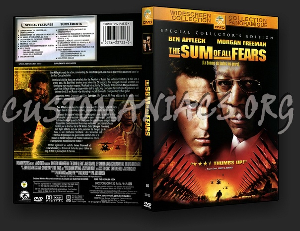 The Sum of All Fears dvd cover