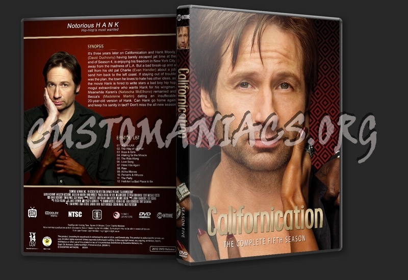 Californication - Season 1 to Season 5 dvd cover