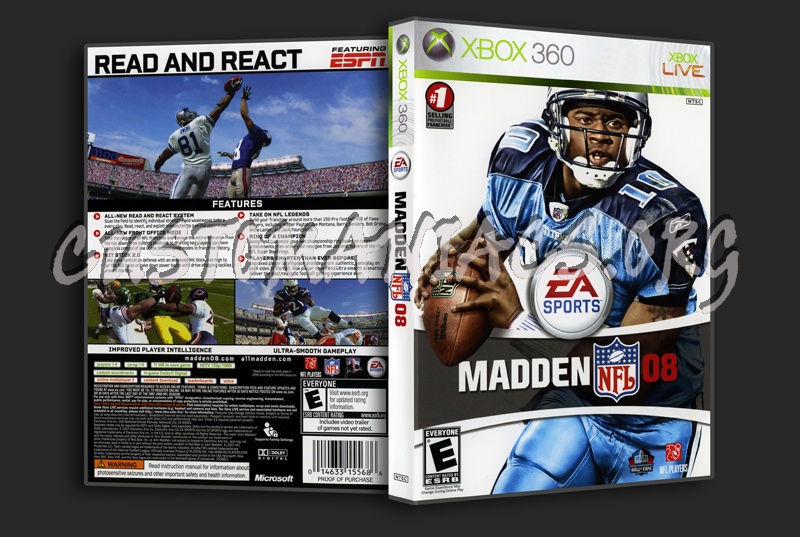 Madden NFL 08 dvd cover
