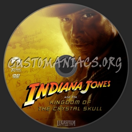 Indiana Jones Kingdom of the Crystal Skull dvd label