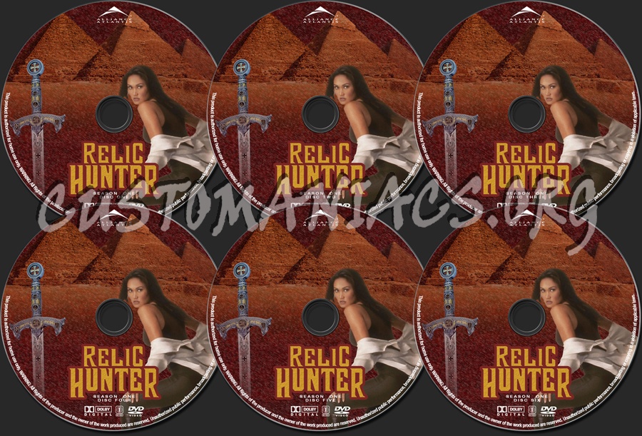 Relic Hunter Seasons 1 - 3 dvd label
