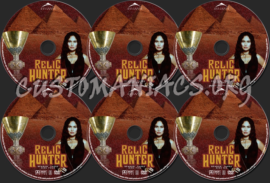 Relic Hunter Seasons 1 - 3 dvd label