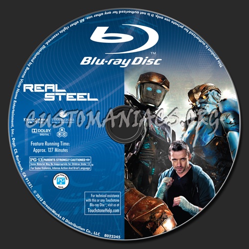 Real Steel blu-ray label