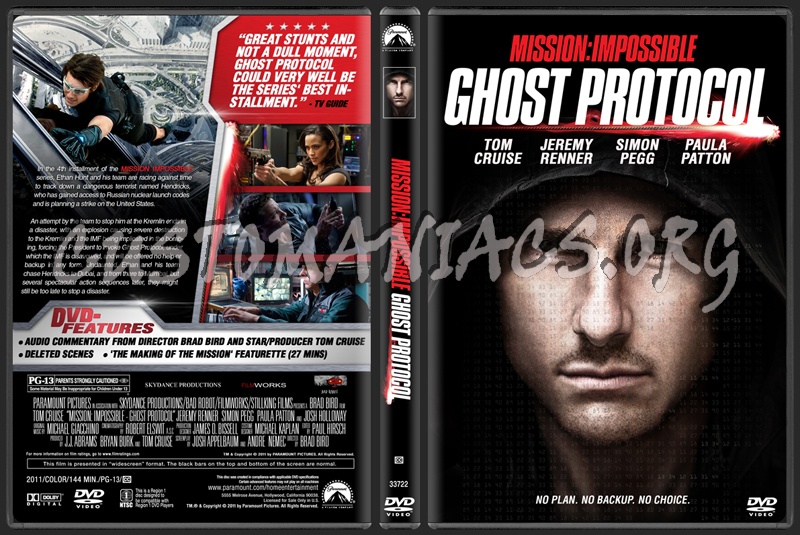 Mission: Impossible - Ghost Protocol dvd cover