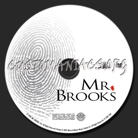 Mr. Brooks dvd label