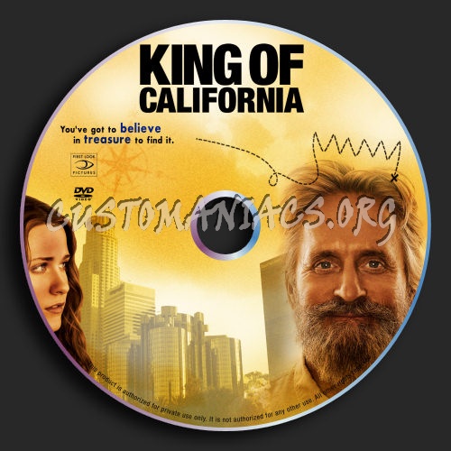 King Of California dvd label