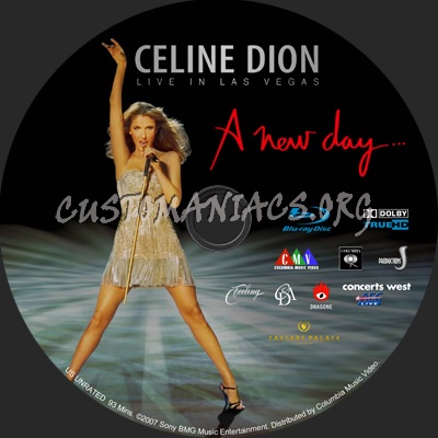 Celine Dion Live dvd label