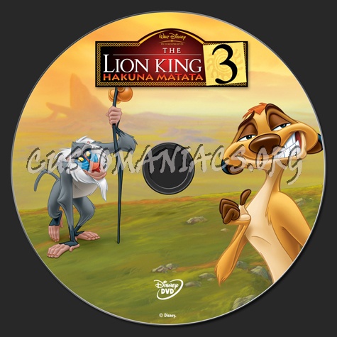 The Lion King 3 dvd label