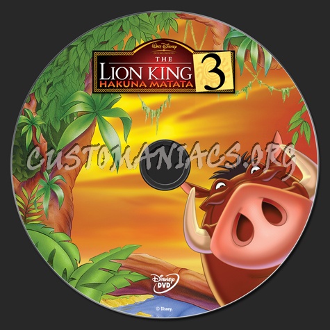 The Lion King 3 dvd label
