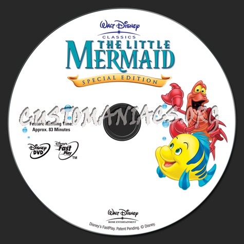 The Little Mermaid dvd label