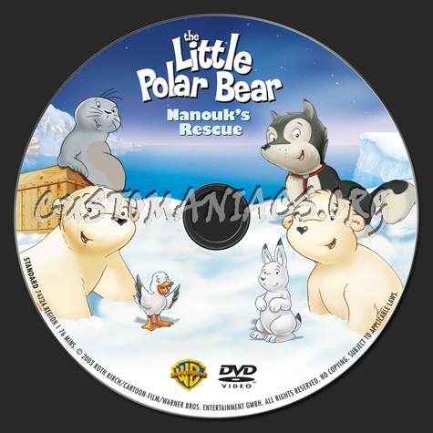 The Little Polar Bear Nanouk's Rescue dvd label