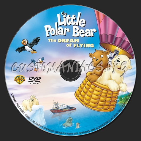 The Little Polar Bear The Dream of Flying dvd label