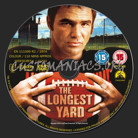 The Longest Yard (1974) dvd label