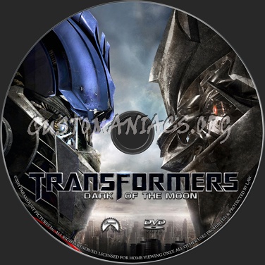 Transformers - Dark of the Moon dvd label