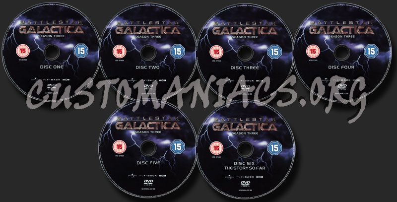 Battlestar Galactica Season 3 dvd label