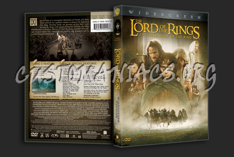 The Lord of the Rings The Fellowship of the Ring dvd cover