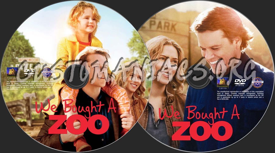 We Bought A Zoo dvd label