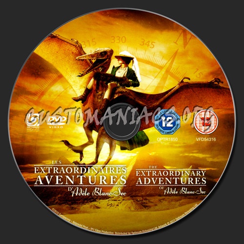 The Extraordinary Adventures Of Adele Blanc-Sec dvd label