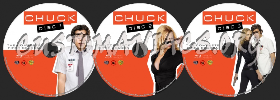 Chuck Season 1 blu-ray label