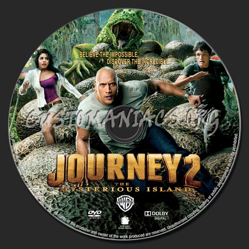 Journey 2 The Mysterious Island dvd label