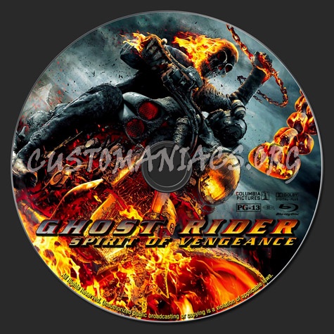 Ghost Rider: Spirit of Vengeance blu-ray label