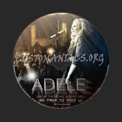 Adele Live at the Royal Albert Hall blu-ray label