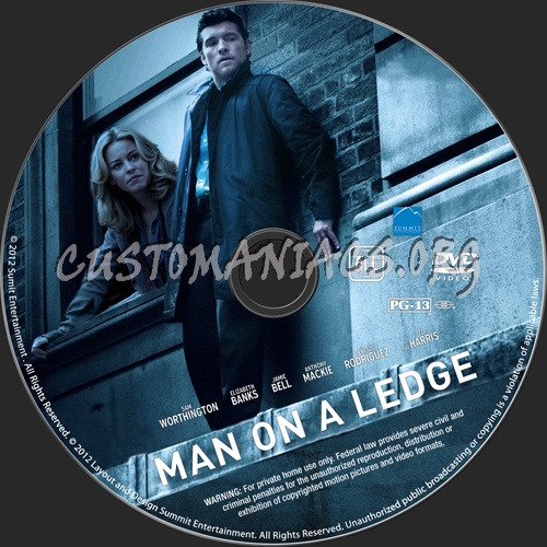 Man On A Ledge dvd label